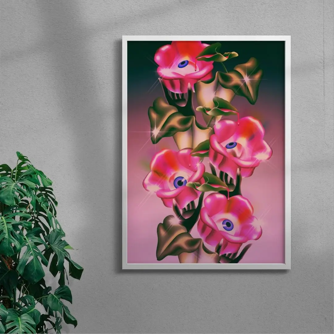 Eyes, Hands, & Pink Flowers - Image 5