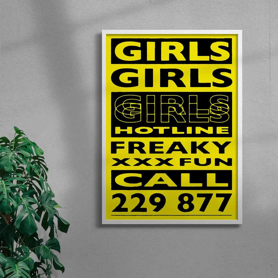 GIRLS GIRLS GIRLS - UNFRAMED - Image 3