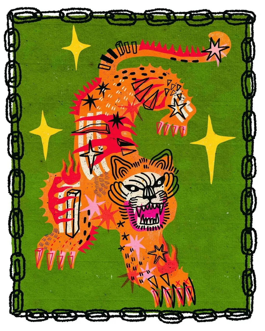 Tiger In Green - Image 2